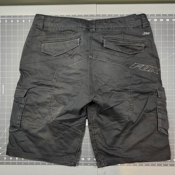 Fox Racing Shorts 36x13 Black Bike Cargo Demo Ranger Cycling Adjustable Grunge - Picture 9 of 15